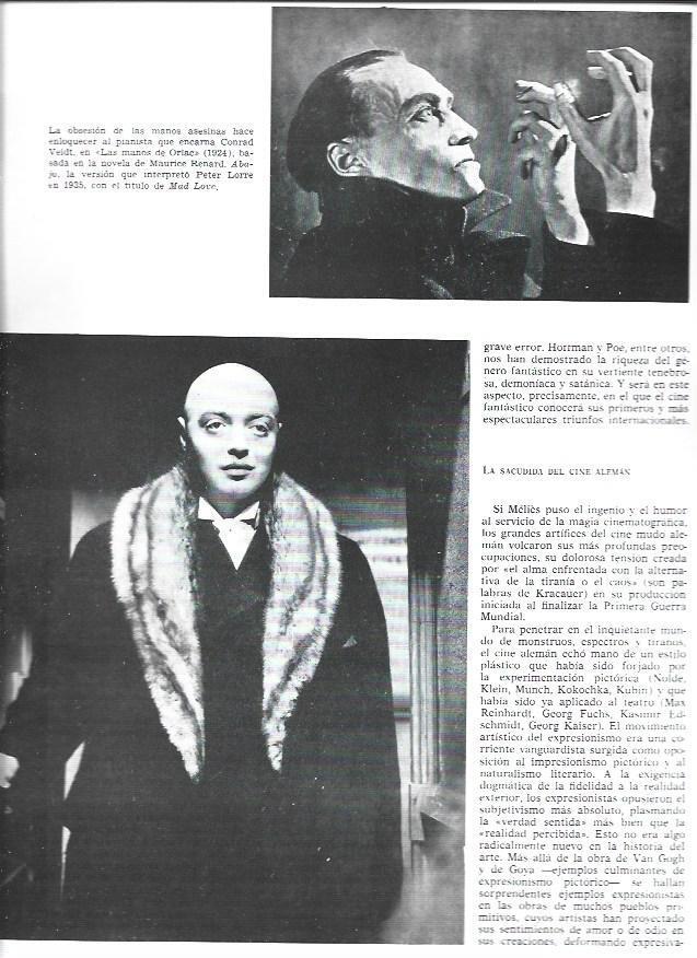 LAMINA 33993: Conrad Veidt en Las manos de Orlac y Peter Lorre en Mad Love