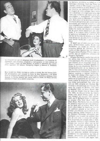 LAMINA 34013: Rita Hayworth y Glenn Ford en Gilda y Humphrey Bogart en Cayo Largo