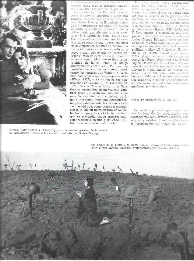 LAMINA 33944: Gary Cooper en Adios a las armas y escena de El precio de la gloria