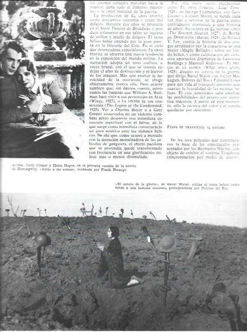 LAMINA 33944: Gary Cooper en Adios a las armas y escena de El precio de la gloria