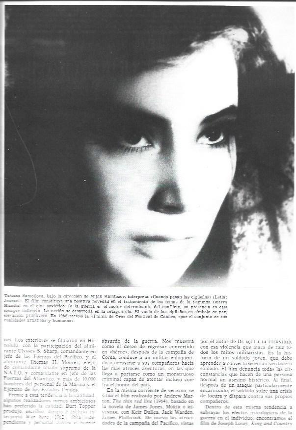 LAMINA 33956: Tatianan Samoulova en Cuando pasan las cigüeñas