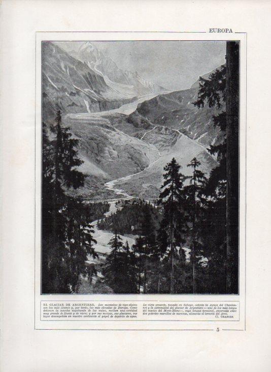 LAMINA V27677: Glaciar de Argentiere, Alpes franceses