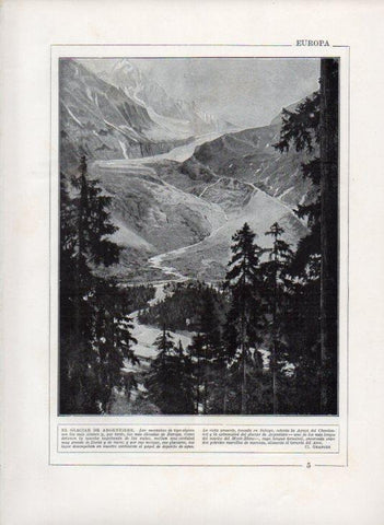 LAMINA V27677: Glaciar de Argentiere, Alpes franceses
