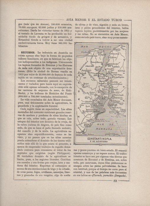 LAMINA V27831: Mapa de Constantinopla y el Bosforo