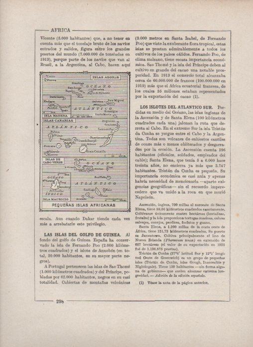LAMINA V27838: Mapa de las Pequeñas islas africanas