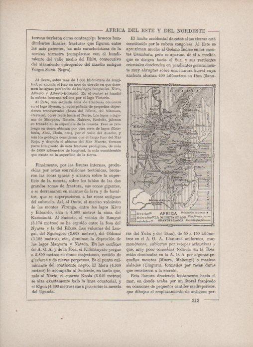 LAMINA V27845: Mapa de la Meseta de los Grandes Lagos, Africa