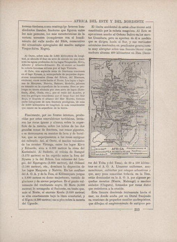 LAMINA V27845: Mapa de la Meseta de los Grandes Lagos, Africa