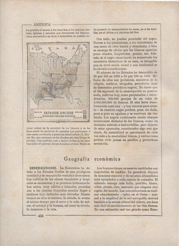 LAMINA V27846: Mapa del dominio de los negros en Estados Unidos
