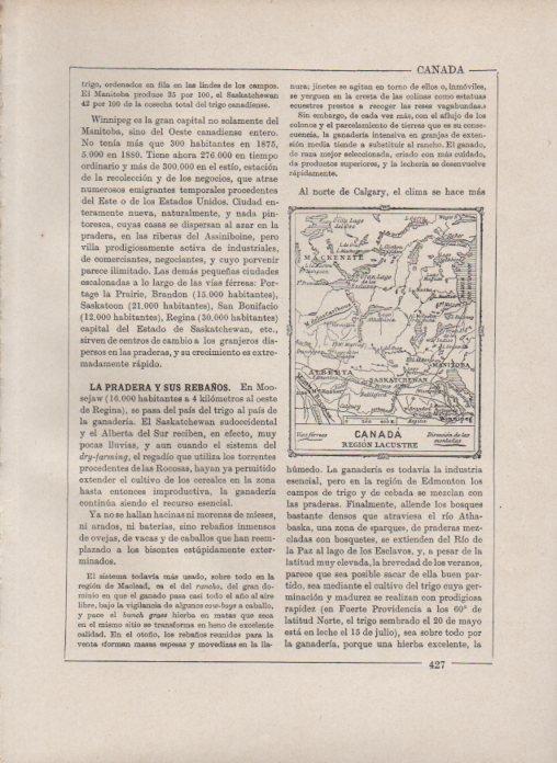 LAMINA V27848: Mapa de la region Lacustre de Canada