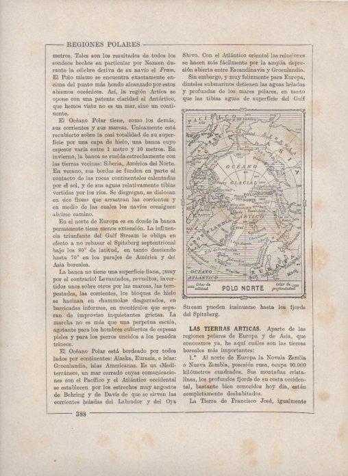 LAMINA V27850: Mapa del Polo Norte