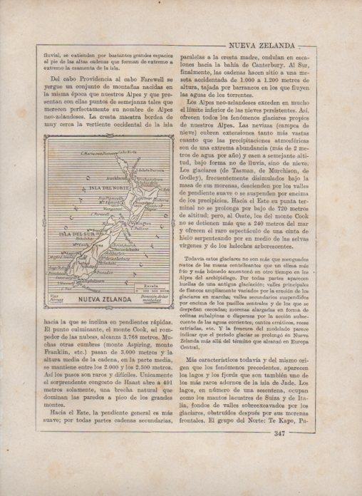 LAMINA V27851: Mapa de Nueva Zelanda