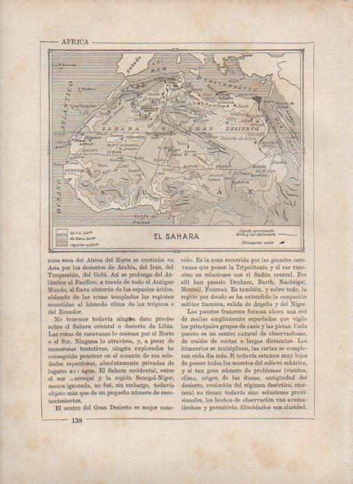 LAMINA V27827: Mapa de El Sahara