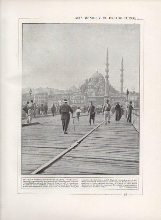 LAMINA V27804: Vista de Estambul desde el Puente Grande