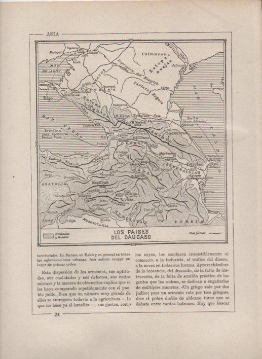 LAMINA V27806: Mapa de los Paises del Caucaso