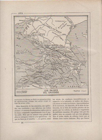 LAMINA V27806: Mapa de los Paises del Caucaso