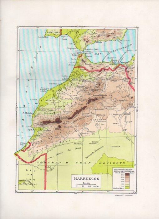 LAMINA V27811: Mapa de Marruecos