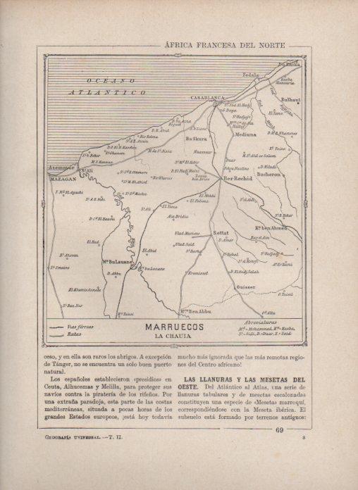 LAMINA V27813: Mapa de La Chauia, Marruecos