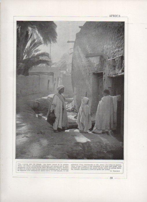 LAMINA V27814: Calle en un ksar, Atlas meridional