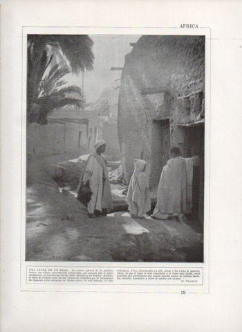 LAMINA V27814: Calle en un ksar, Atlas meridional