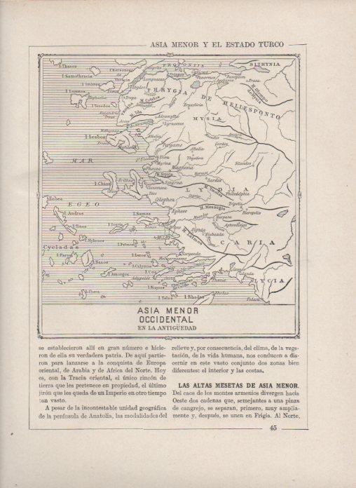 LAMINA V27815: Mapa de Asia Menor Occidental en la antigüedad