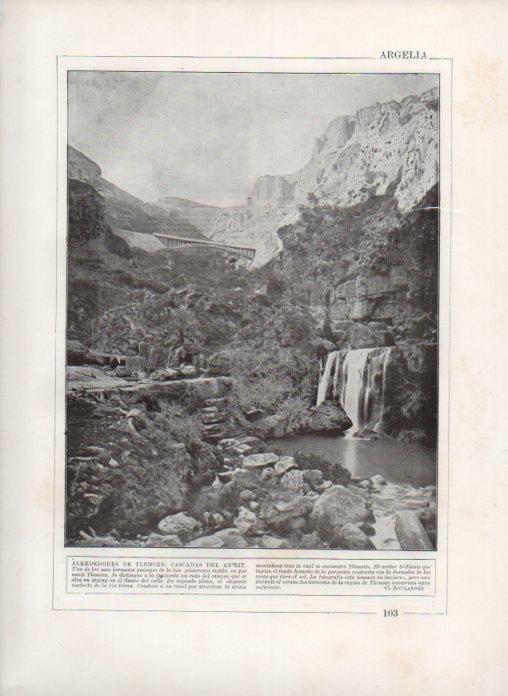 LAMINA V27819: Cascadas de Anrit, Argelia