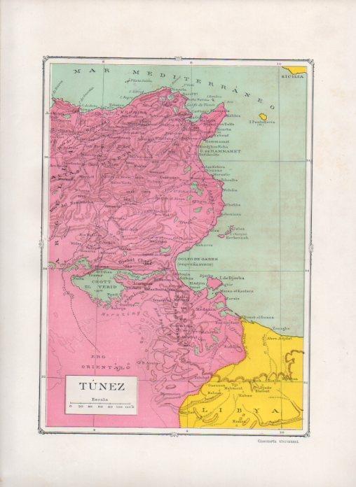LAMINA V27825: Mapa de Tunez