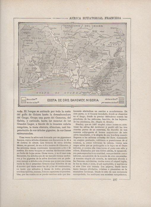 LAMINA V27857: Mapa de Costa de Oro, Dahomey y Nigeria