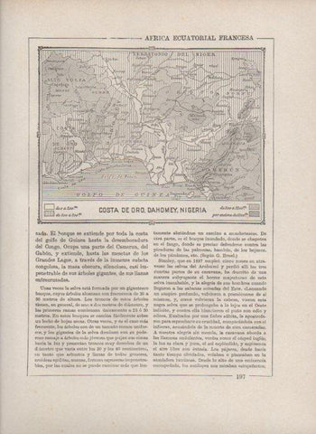 LAMINA V27857: Mapa de Costa de Oro, Dahomey y Nigeria