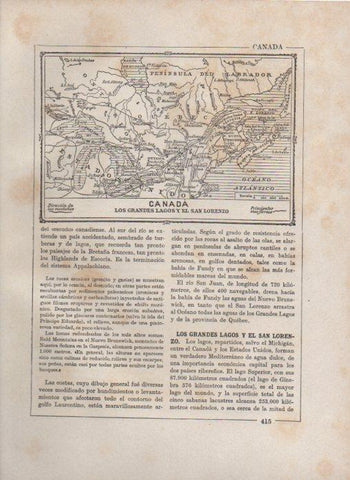 LAMINA V27894: Mapa de los Grandes Lagos y el San Lorenzo, Canada