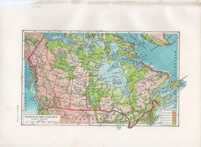 LAMINA V27896: Mapa fisico del dominio del Canada