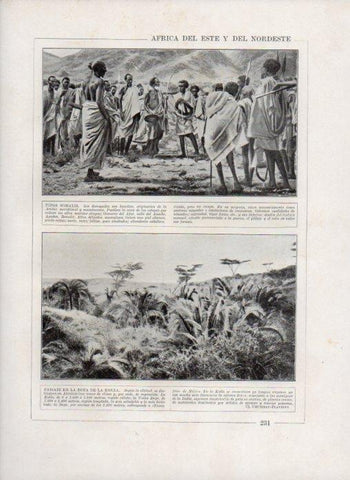 LAMINA V27861: Tipos de Somalia y Paisaje en La Kolla