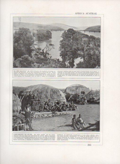 LAMINA V27870: Rio Orange y Campamento de Zulus
