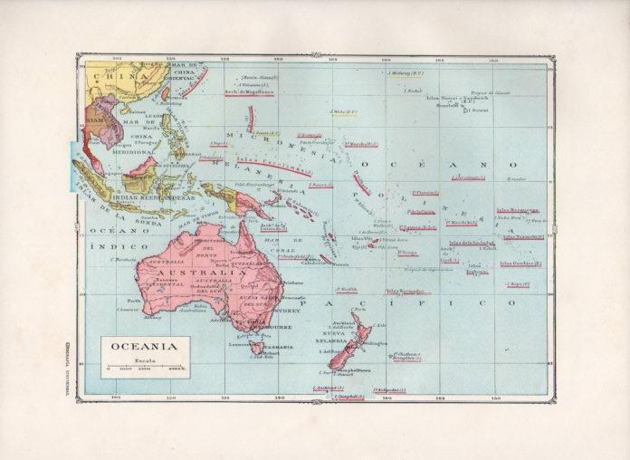 LAMINA V27879: Mapa de Oceania