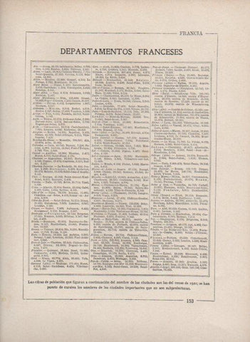 LAMINA V27709: Cuadro de los Departamentos de Francia