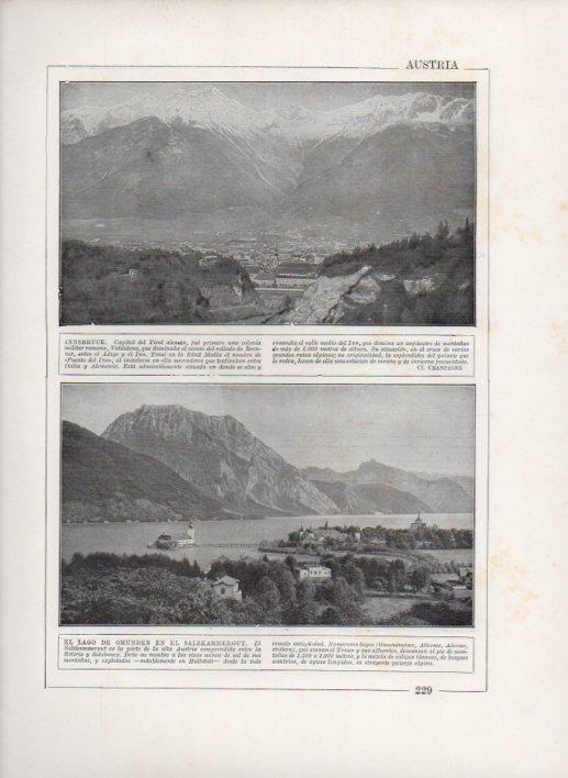 LAMINA V27711: Vista de Innsbruck y el lago Gmunden