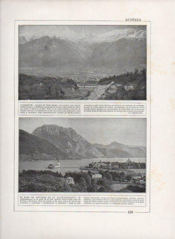 LAMINA V27711: Vista de Innsbruck y el lago Gmunden
