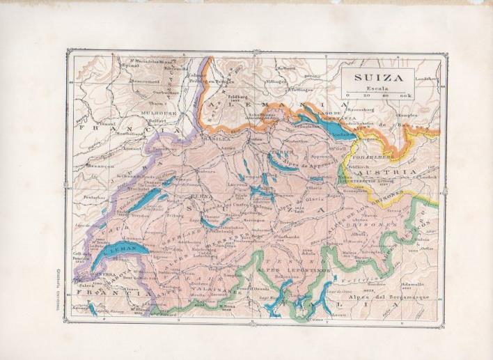 LAMINA V27717: Mapa de Suiza