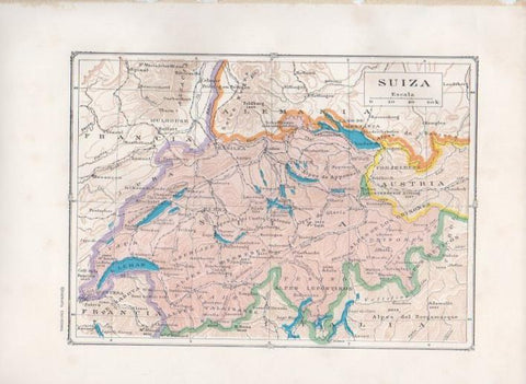 LAMINA V27717: Mapa de Suiza