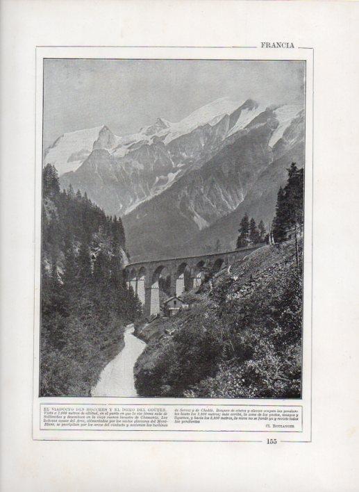 LAMINA V27708: Viaducto de Houches y el Domo del Gouter