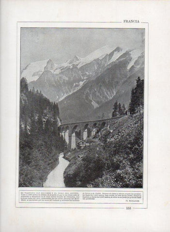 LAMINA V27708: Viaducto de Houches y el Domo del Gouter