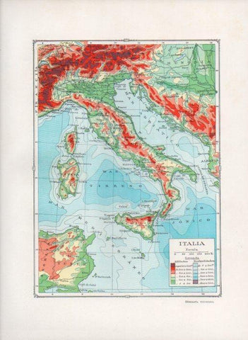 LAMINA V27721: Mapa de Italia
