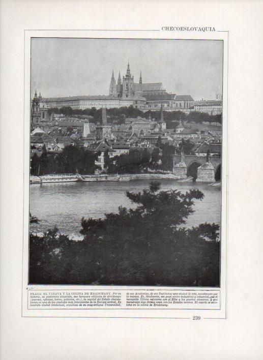 LAMINA V27727: Vista de El Ultava y la colina de Hradchany en Praga