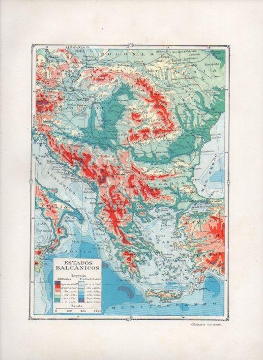 LAMINA V27731: Mapa de los Estados Balcanicos