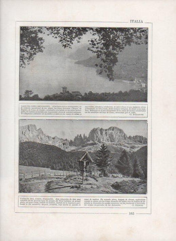 LAMINA V27722: Lago de Como y el Tirol italiano