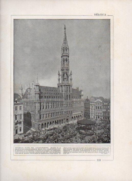 LAMINA V27705: Plaza del Ayuntamiento de Bruselas
