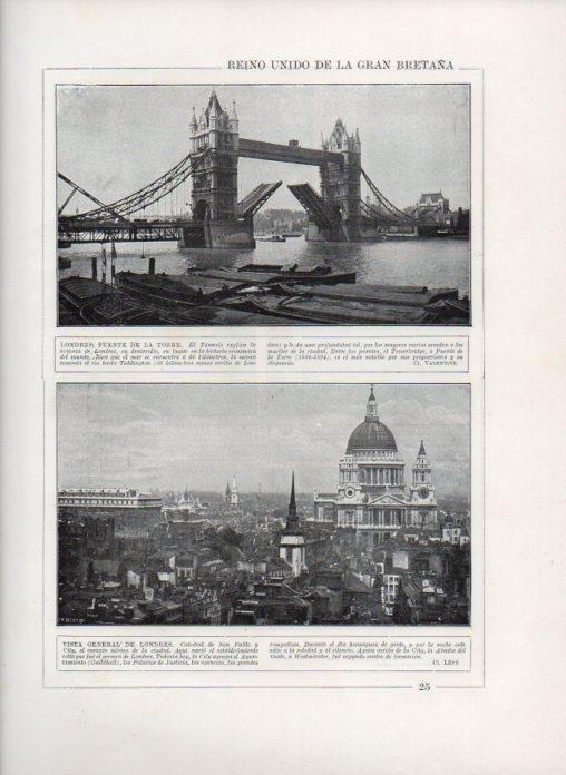 LAMINA V27688: Vista y puente de la Torre en Londres