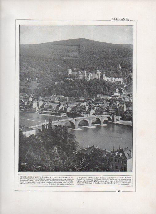 LAMINA V27690: Vista de Heidelberg, Alemania