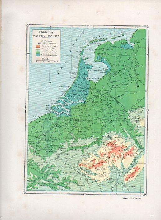 LAMINA V27694: Mapa de Belgica y Paises Bajos