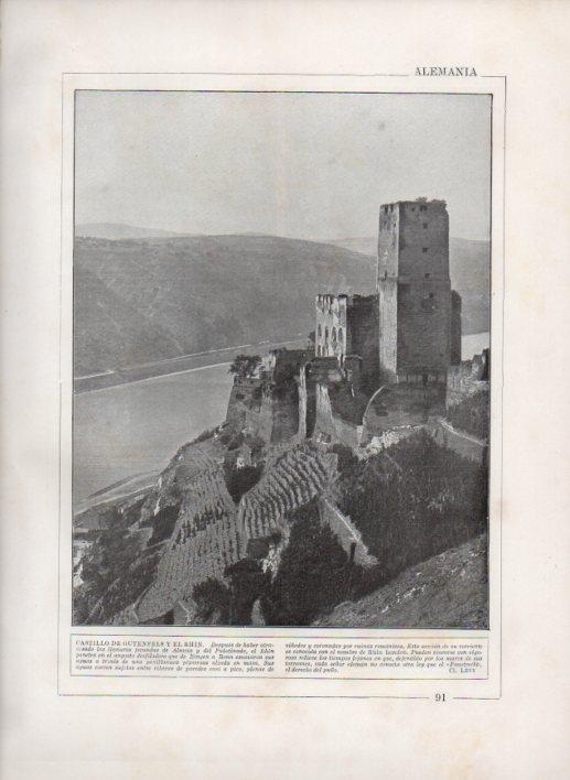LAMINA V27695: Castillo de Gutenfels y el Rhin