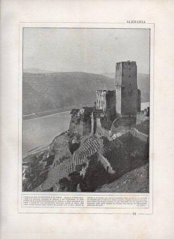 LAMINA V27695: Castillo de Gutenfels y el Rhin